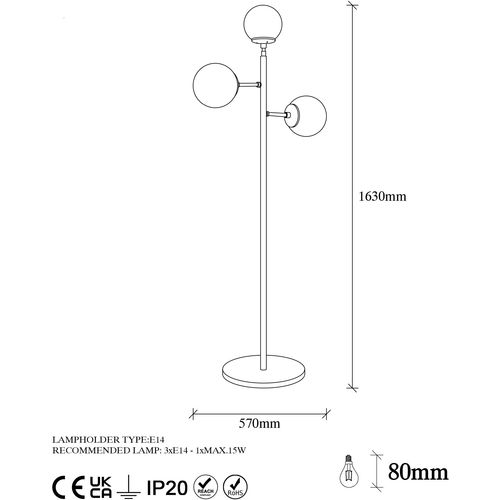 Atmaca - 10300 Black
White Floor Lamp slika 7