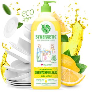 SYNERGETIC Biorazgradivi tekući deterdžent za pranje posuđa, limun, 1000 ml