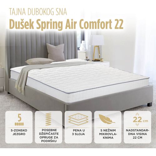 Dušek sa džepičastim oprugama Vitapur Comfort Spring Air 22 white 160x200 cm slika 3