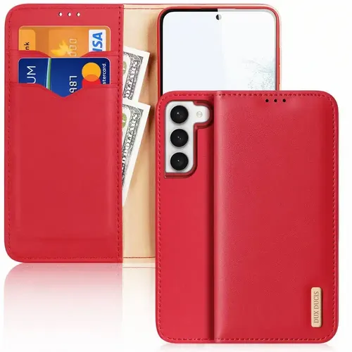 DUX DUCIS Hivo - kožna torbica novčanik za Samsung Galaxy S23 crvena slika 1