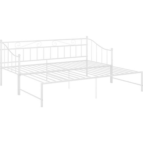 Okvir za krevet na razvlačenje bijeli metalni 90 x 200 cm slika 4