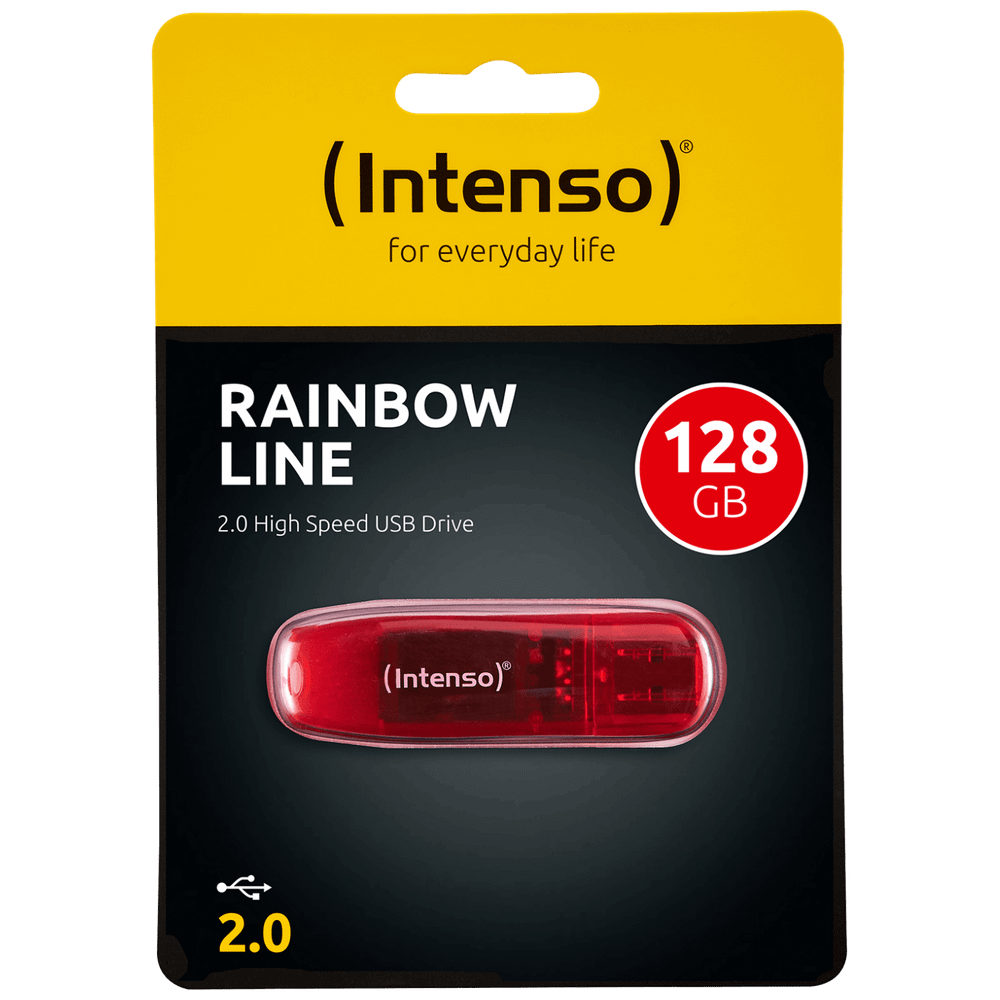 (Intenso) USB Flash drive 128GB Hi-Speed USB 2.0, Rainbow Line, RED - USB2.0-128GB/Rainbow slika 1