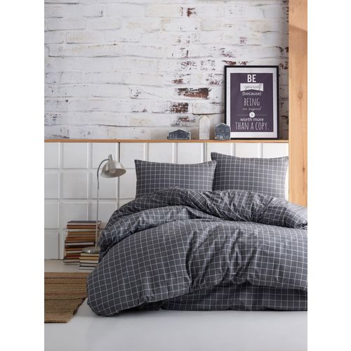 Mini Kare - Anthracite Anthracite Single Quilt Cover Set slika 1