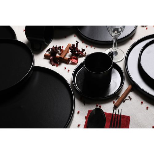 TY038120F956A000000MAP2400 Matte Black Ceramic Dinner Set — Bazzar.ba