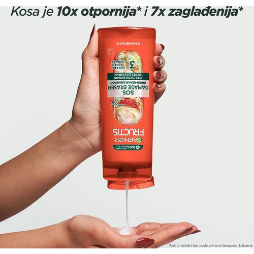 Garnier Fructis SOS Damage Eraser Šampon za unutrašnju obnovu oštećene kose 400ml slika 6