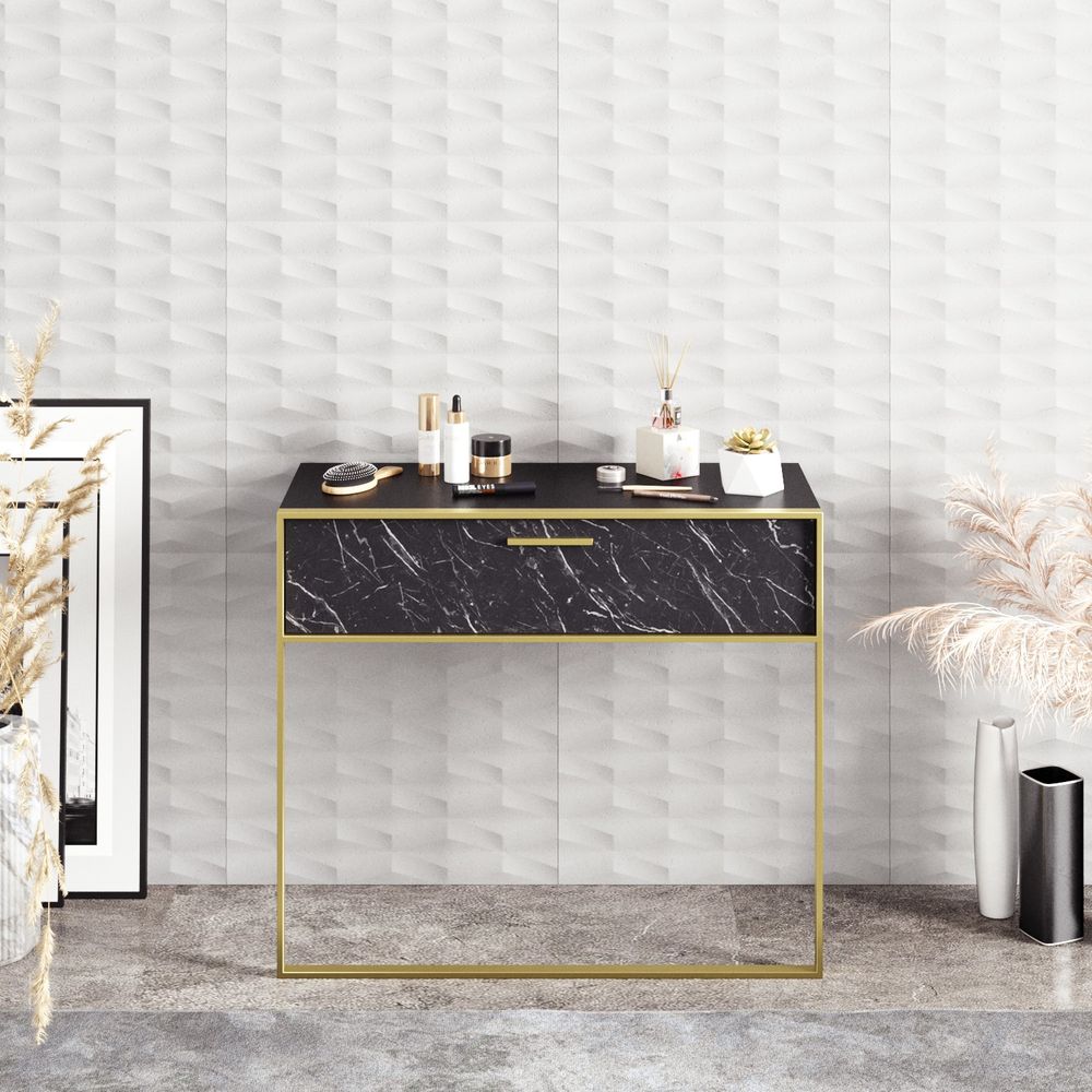 Polka - Crni Zlatni Sideboard slika 2