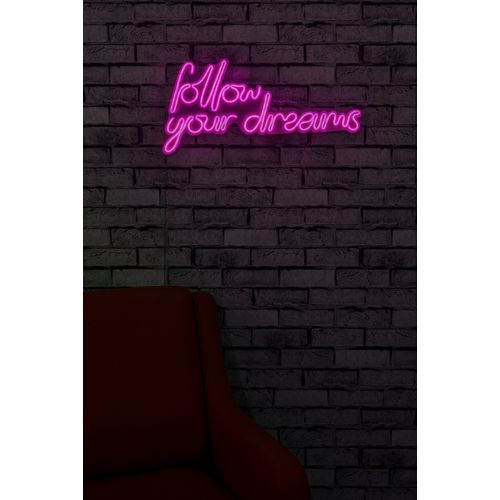 Follow Your Dreams - Pink Pink Decorative Plastic Led Lighting slika 3