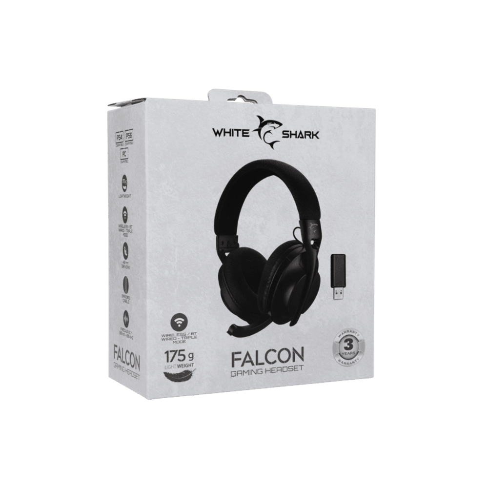 WHITE SHARK Slušalice WGH-2441 FALCON / Wireless, crna slika 9