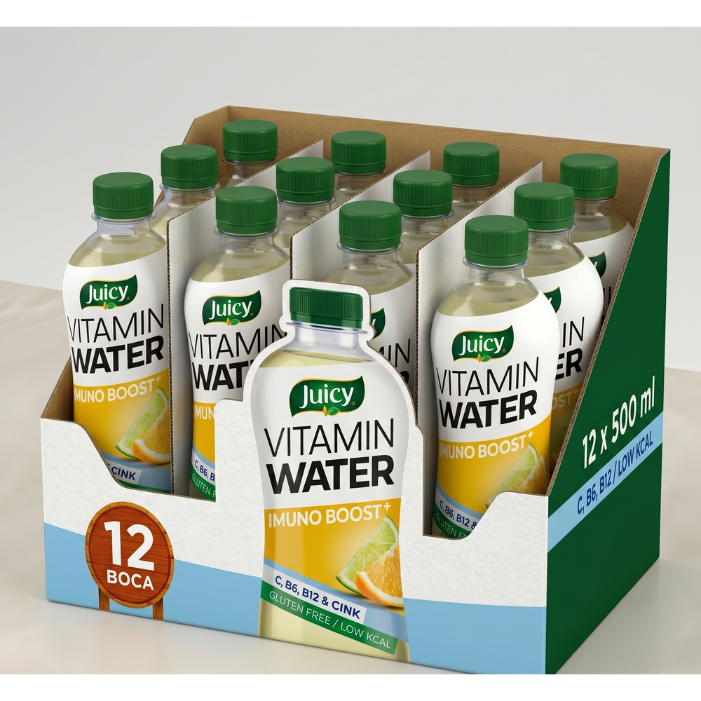 Juicy vitamin water Refresh 0.5L 12 kom   XXL  slika 1