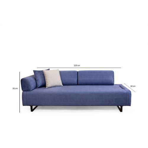 Atelier Del Sofa Trosjed na razvlačenje INFINITY plavi, Infinity with Side Table - Blue slika 4