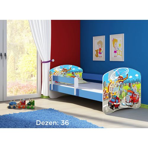 Deciji krevet ACMA II 180x80 + dusek 6 cm BLUE36 slika 1