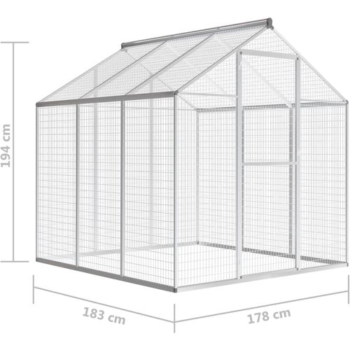 Vanjski kavez za ptice od aluminija 183 x 178 x 194 cm slika 24