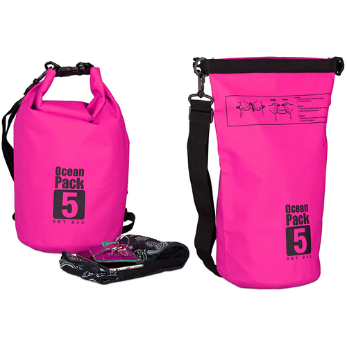 Vodootporna suva torba EL 5L pink slika 1