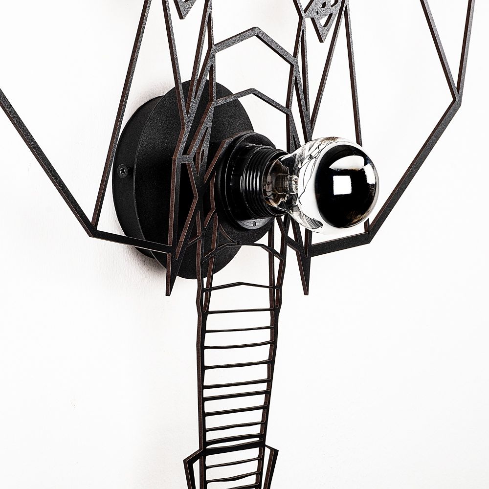 W-034 Crna Zidna Lampa slika 4
