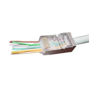 Gembird Cat5e Cat6 pass-through modular FTP plug 8P8C, 10 pcs