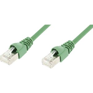 Telegärtner L00004A0055 RJ45 mrežni kabel, Patch kabel cat 6a S/FTP 7.50 m zelena vatrostalan, sa zaštitom za nosić, vatrostalan, bez halogena, UL certificiran 1 St.