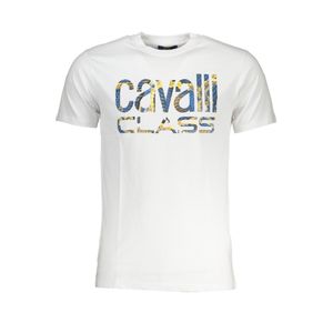CAVALLI CLASS MEN'S SHORT SLEEVED T-SHIRT WHITE