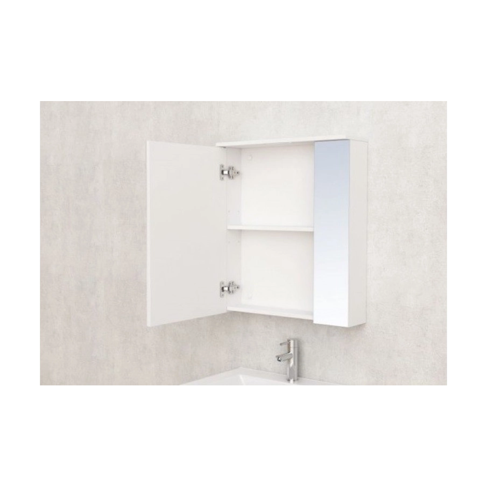 Inter Ceramic monca zidni kupaonski ormarić s ogledalom 60x17x70 cm, bijeli slika 2