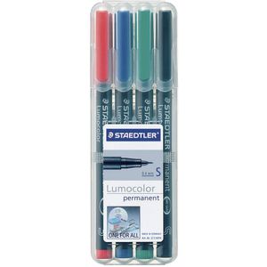 Staedtler Lumocolor permanent S DRY SAFE 313 WP4 trajni marker crvena, plava boja, zelena, crna vodootporno: da