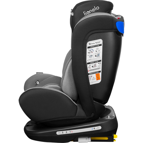 Lionelo Auto-sedište BASTIAAN, 360st ISOFIX, 0-36Kg, Black Grey slika 11