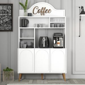 Lyon 120 - Bijeli, Orah Bijeli Bar Kabinet