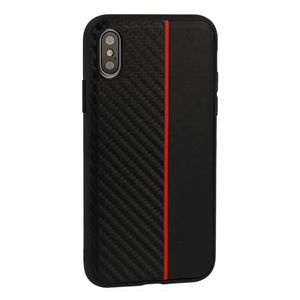 MOTO CARBON MASKICA ZA SAMSUNG GALAXY A6 2018 CRNA S CRVENOM TRAKOM