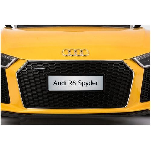 Licencirani auto na akumulator Audi R8 Spyder - žuti/lakirani slika 4