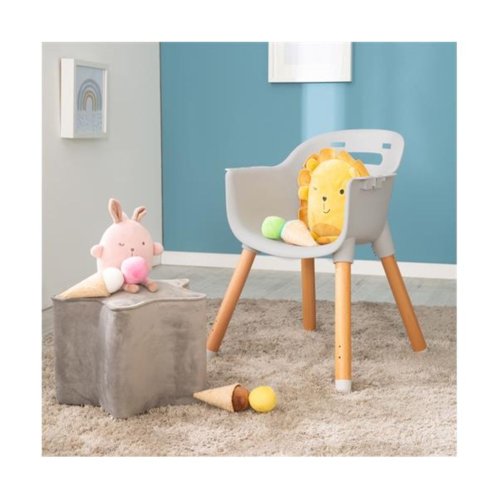 Roba Kids Hranilica za bebe StyleUp wood 2u1, Siva slika 5
