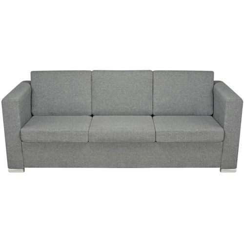 Dvodijelni set sofa od tkanine svijetlosivi slika 55