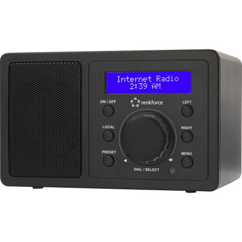 Renkforce RF-IR-MONO1 internet stolni radio internet Bluetooth®, AUX, WLAN, internetski radio   podržava DLNA crna slika 4