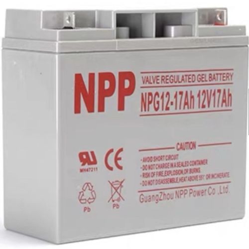 NPP NPG12V-17Ah, GEL BATTERY, C20=17AH, T3, 180*77*167*167, 4,8KG, Light grey slika 1