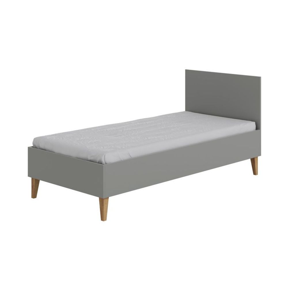 Dječji drveni krevet KUBI - 180x80cm - Sivi slika 2