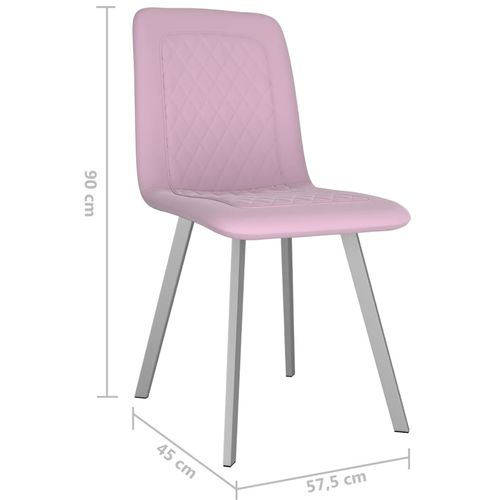 Blagovaonske stolice 4 kom ružičaste baršunaste slika 31
