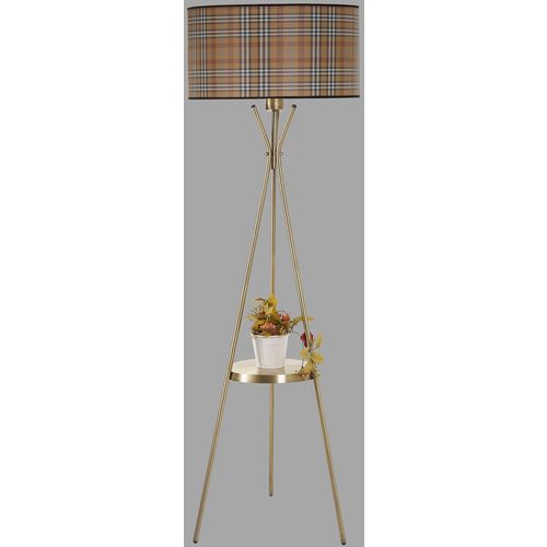 Venedik sehpalı eskitme lambader silindir 02 abajurlu Multicolor Floor Lamp slika 1