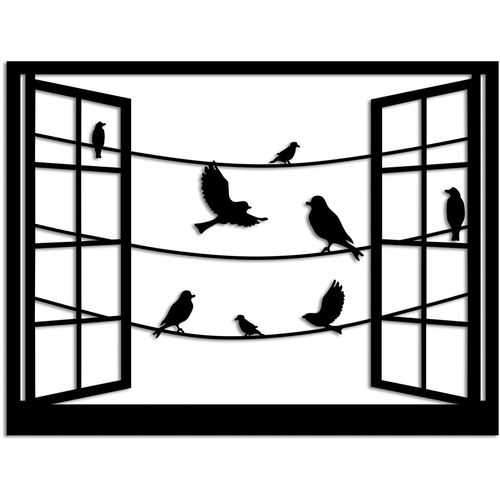 Wallity Metalna zidna dekoracija, Birds in Front Of The Window - 1 slika 5