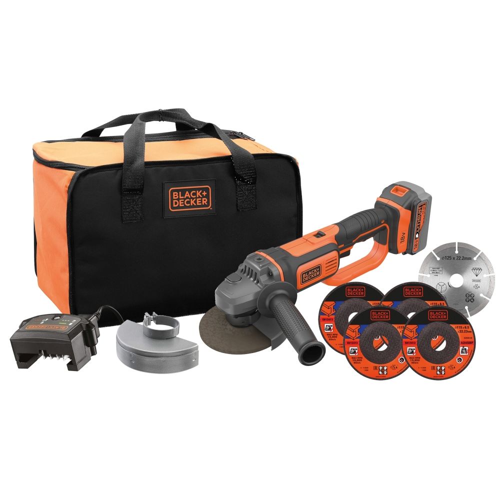 BRUSILICA KUTNA AKU 18 4.0 Ah Black &amp; Decker BCG720M1A5 slika 1