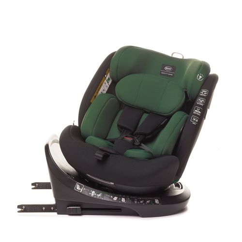 4BABY autosjedalica I-Size (40-150 cm) Roto-fix dark green slika 3