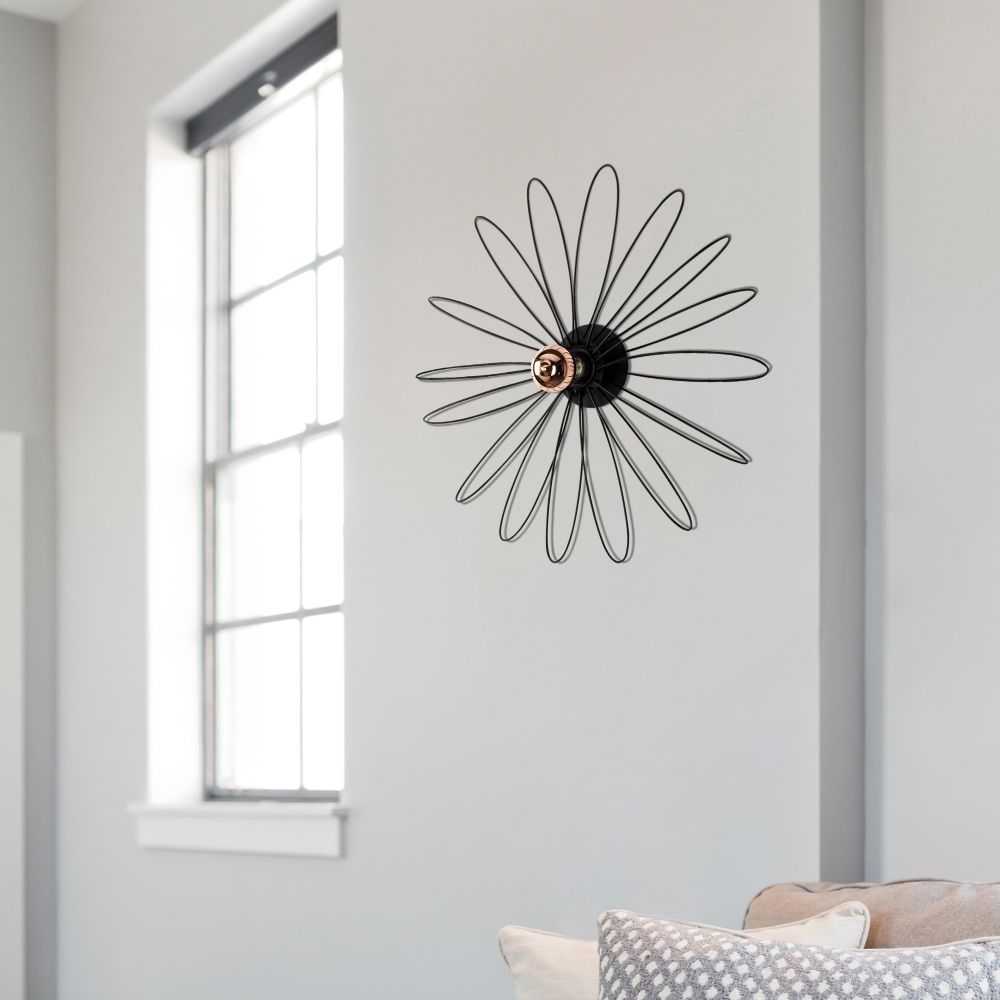 Hemdem - 707-A BLACK Crna Zidna Lampa slika 1