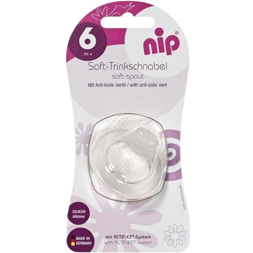 nip® Ortodontska silikonska duda za flašicu, široko grlo 6m+, Anti-colic slika 2