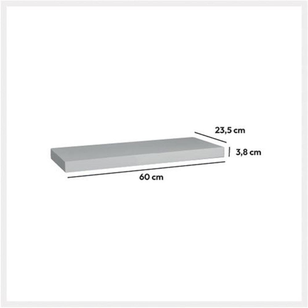 Five fixy polica zidna 60x23.5x3.8cm mdf bijela slika 2