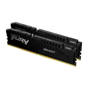 Kingston KF560C40BBK2-32 DDR5 32GB (2x16GB) 6000MHz [FURY BEAST], Non-ECC UDIMM, CL40 1.35V, 288-Pin 1Rx8, Memory Kit, w/Heatsink