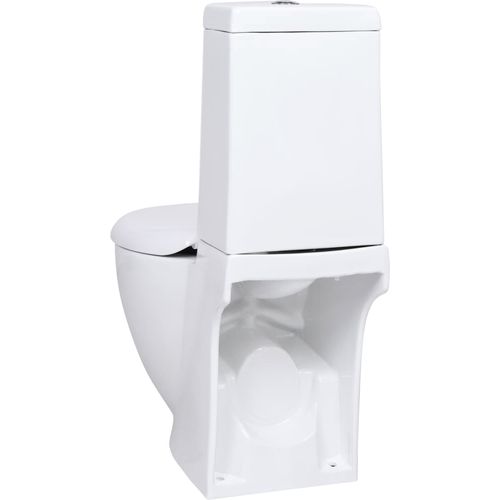 Keramička okrugla toaletna školjka s protokom vode bijela slika 27