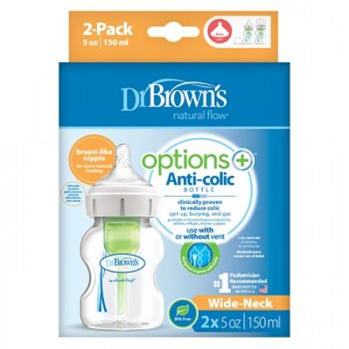 Dr.Brown'S Plastična Options+ Bočica 150Ml - 2 U Pakovanju slika 2