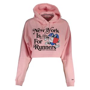 TOMMY HILFIGER PINK WOMEN'S SWEATSHIRT WITHOUT ZIP