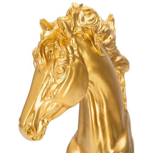 Mauro Ferretti Dekoracija GOLD AND BLACK HORSE cm 14X11X27 slika 5