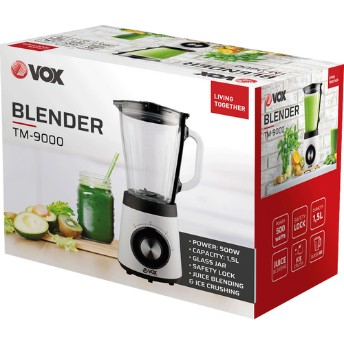 VOX TM 9000 Blender, 500 W, Ice Crush, Staklena posuda slika 4