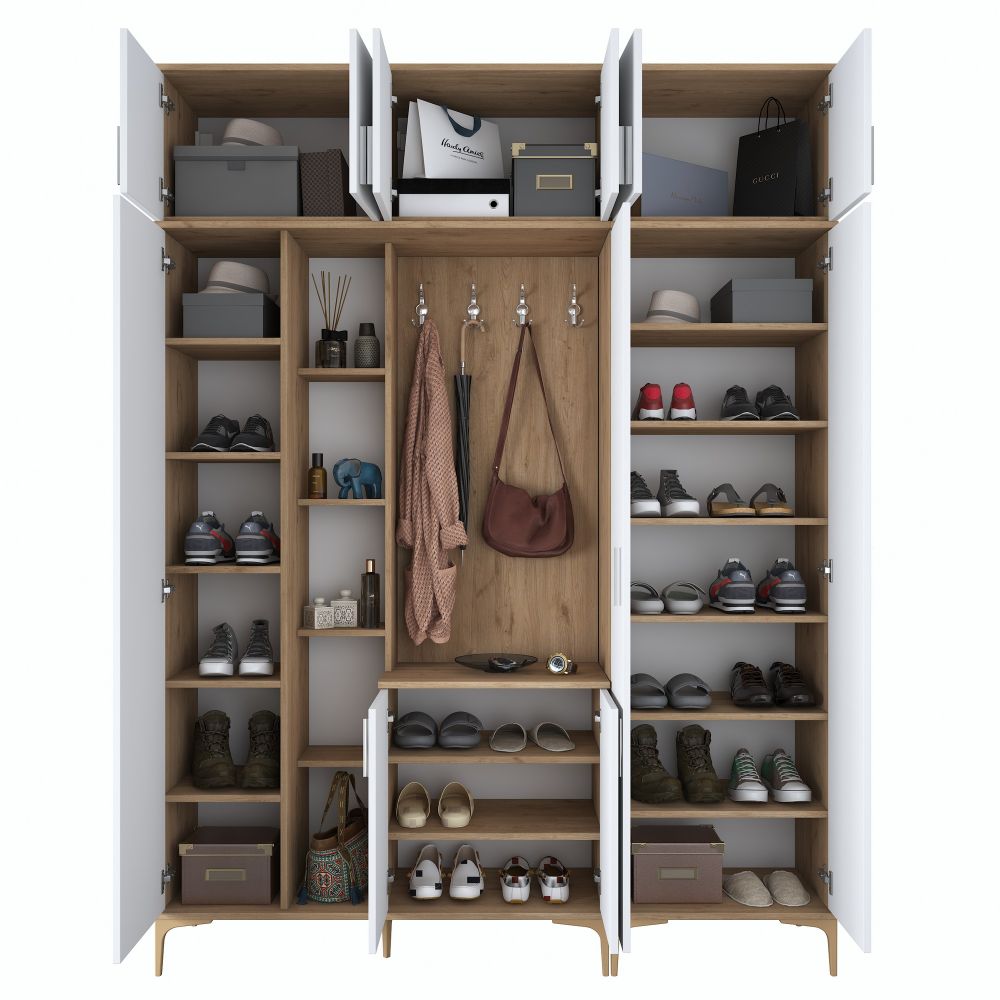 Bijeli Hodnik Ormar EA128 - 2795 Walnut slika 11