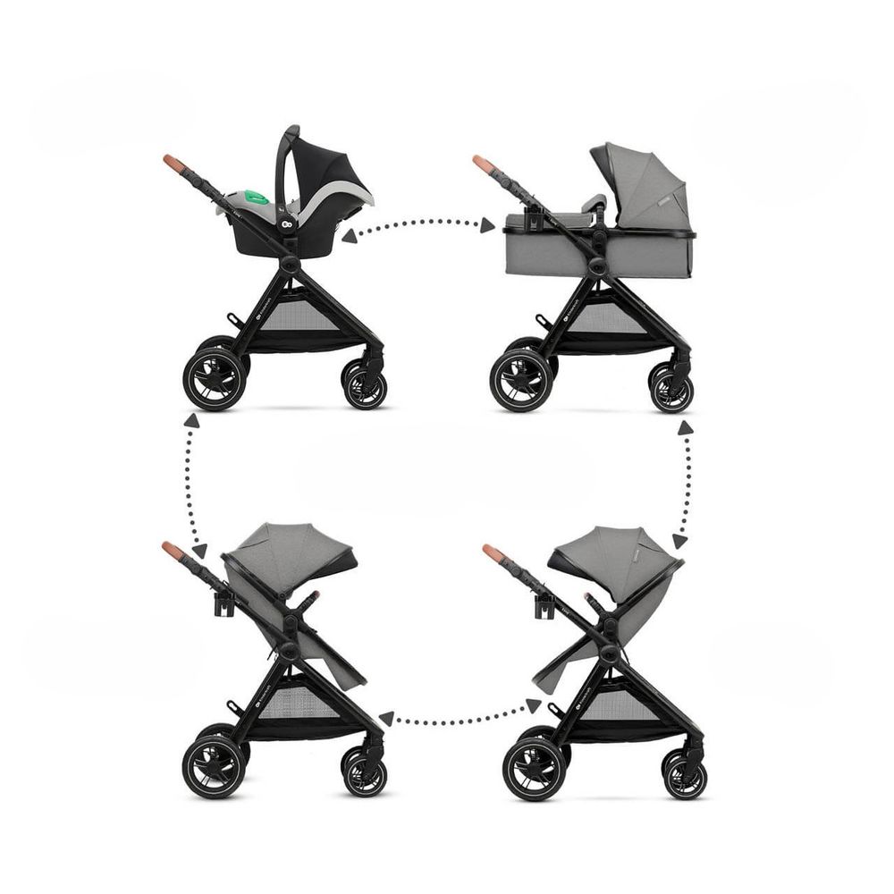 Kinderkraft Kolica za bebe Esme Set 3u1, Moonlight Grey slika 10