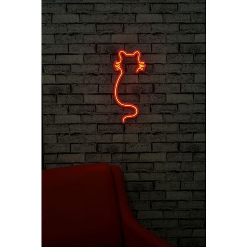 Wallity Ukrasna plastična LED rasvjeta, Cat - Red slika 10