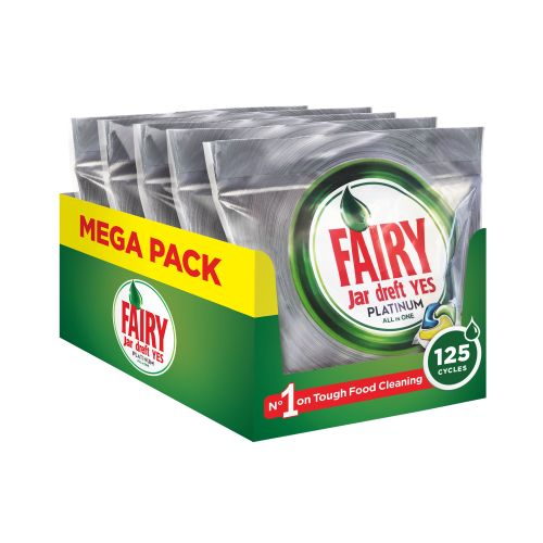 FAIRY PLATINUM All in One Tablete za sudomašinu  125 kom (5X25 kom) XXL slika 1